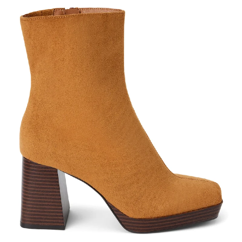 Duke Square Toe Platform Zippered Boots