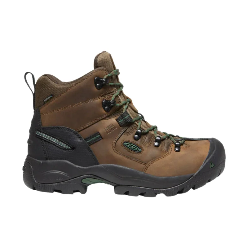 KEEN Utility Men's Pittsburgh Energy 6 Inch Waterproof Carbon Fiber Toe Work Boots - Cascade Brown/Greener Pastures