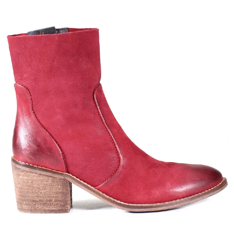 Majestic Zippered Round Toe Booties