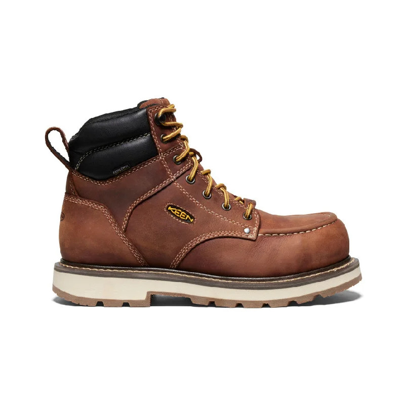 Men's Cincinnati 6" Waterproof 90° Heel Boot (Carbon Toe)  |  Tuscan Red/Sandshell