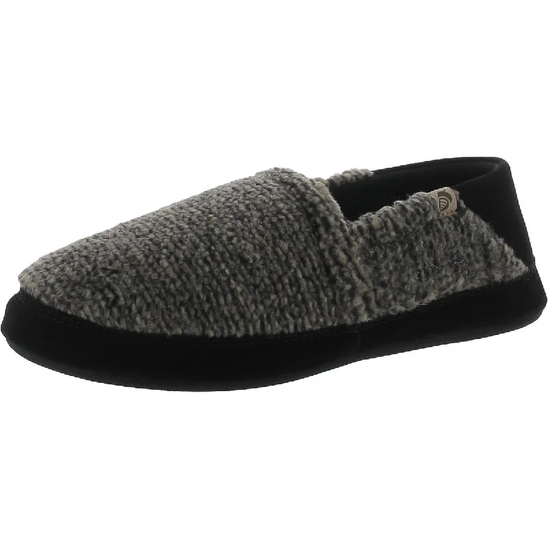 Mens Faux Fur Comfy Moccasin Slippers