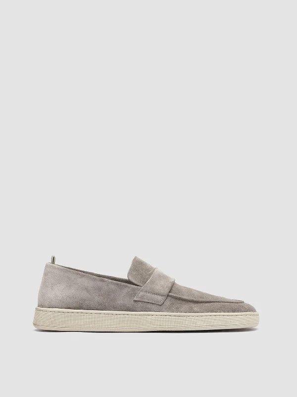 HERBIE 001 - Taupe Suede Penny Loafers