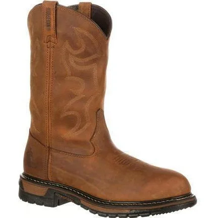 Rocky Men's Original Ride Branson Roper Western Work Boot - Brown FQ0002733