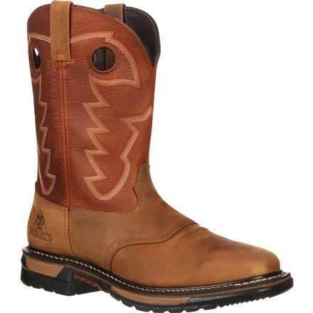 Rocky Men's Original Ride Waterproof Western Boot - Brown - RKYW039