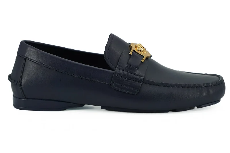 Versace Calf Leather Loafers Men's Shoes