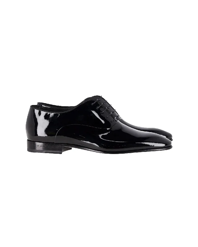 Boss Oxford Shoes in Black Patent Leather