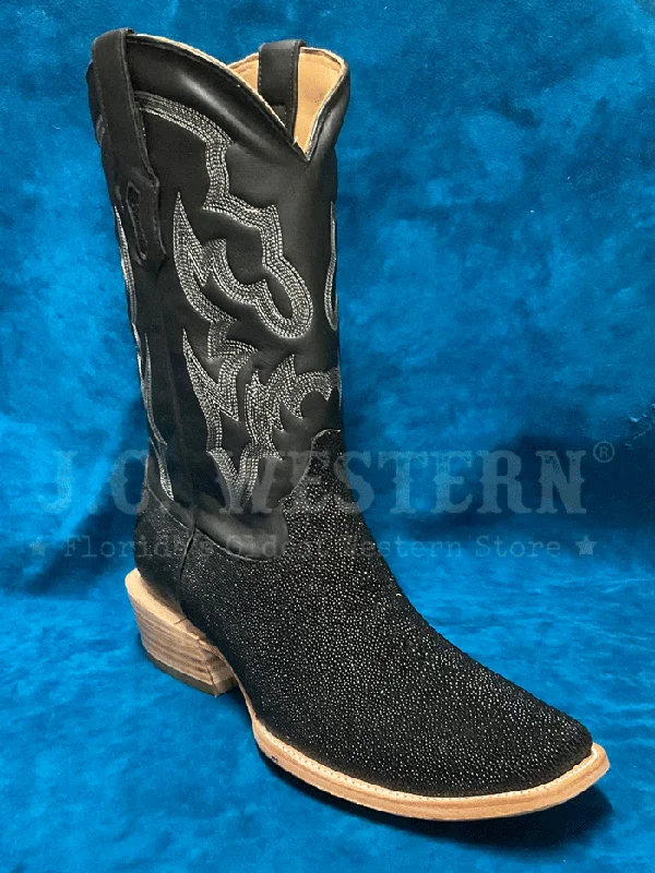 Corral A4423 Mens Stingray Embroidery Horseman Toe Boot Black