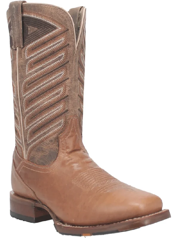 Dan Post DP4185 Mens IVAN Square Toe Leather Boot Taupe