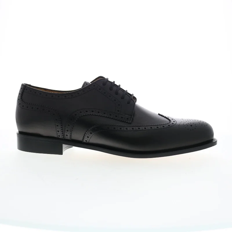 Dino Monti Alpha Mens Black Oxfords & Lace Ups Wingtip & Brogue Shoes