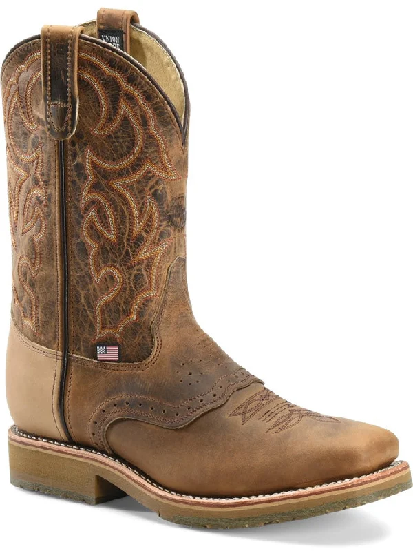 Double H DH3567 Mens Dwight Square Steel Toe Boot Brown