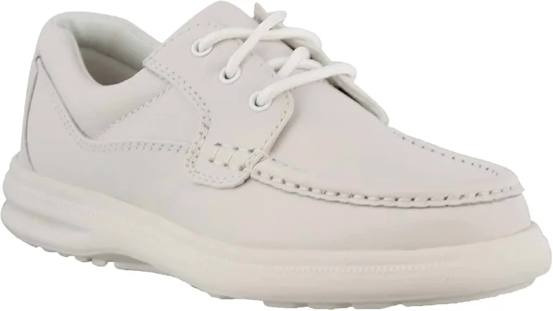 Men's Gus Leather Shoes - Medium In White