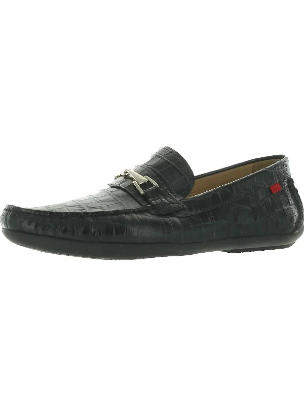 PARK AVE 2 Mens Faux Leather Slip On Loafers