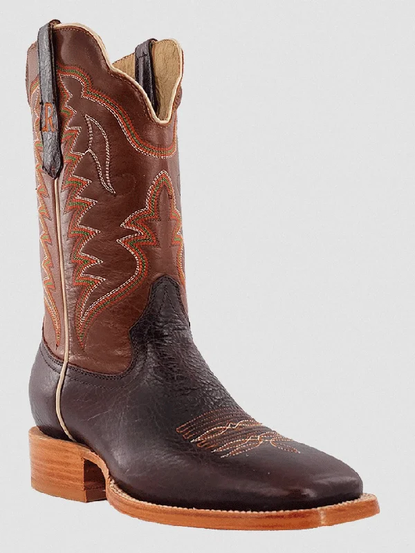 R.Watson RW8020-2 Mens Cowhide Western Boot Walnut