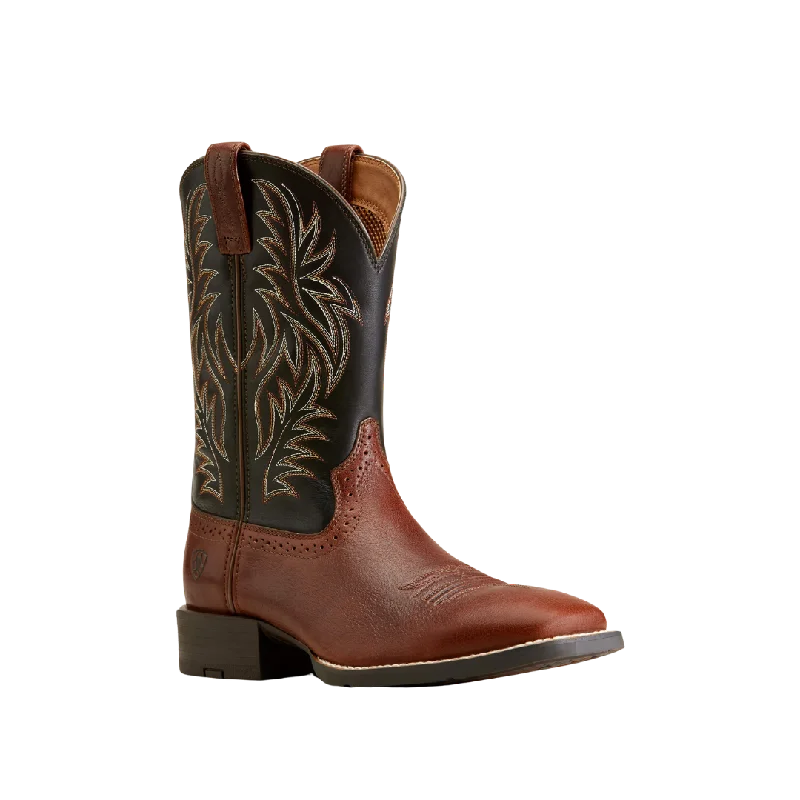 Ariat Men's Sport Wide Square Toe Western Cognac Candy Boots