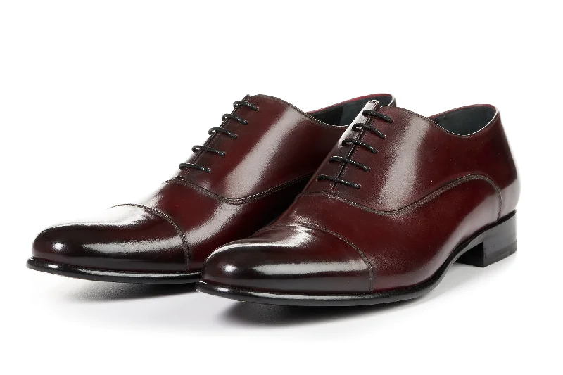 The Cagney II Stitched Cap-Toe Oxford - Oxblood