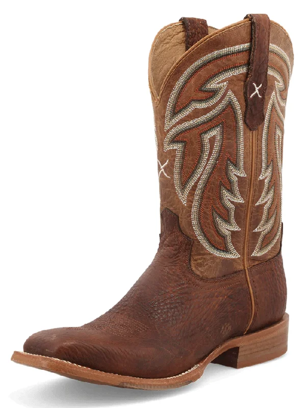 Twisted X MRAL024 Mens Rancher Square Toe Boot Nutmeg - 14